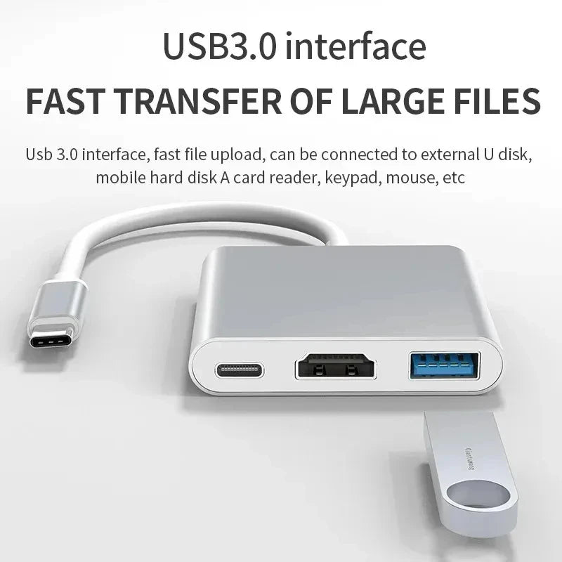 USB-C zu HDMI 3-in-1 Adapter Kabel