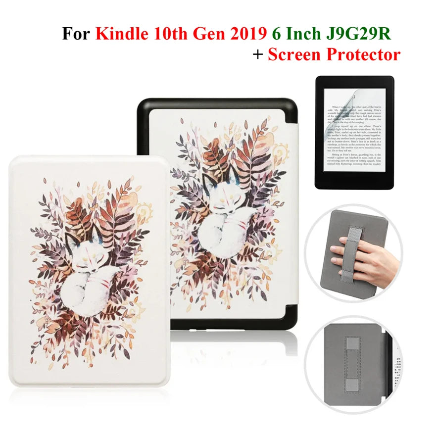 Hülle + Folie für Kindle 10. Gen 6 Zoll