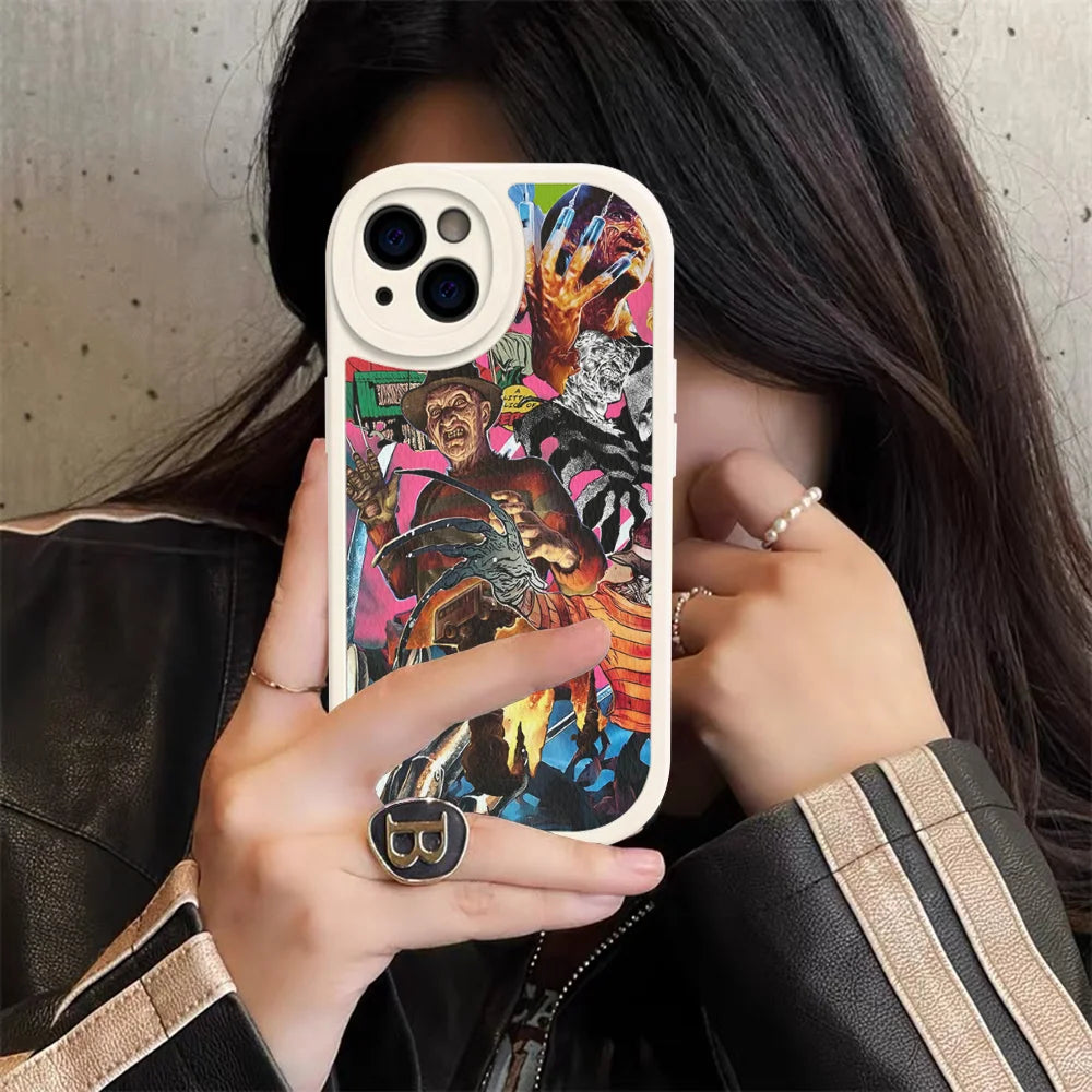 Freddy Krueger Horror Leather Case for iPhone Models