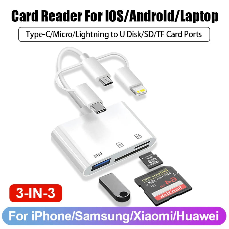8-in-1 SD Kartenleser USB Hub für iPhone & MacBook