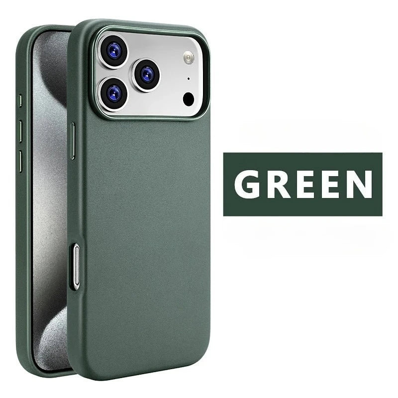 Luxuriöse Rindsleder Hülle für iPhone 17 Pro Max – Magnetisch, Kabelloses Laden