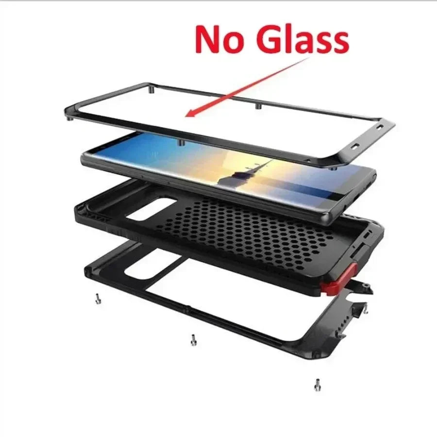 Luxus Metall Schutzhülle für Galaxy S25-S10 Note