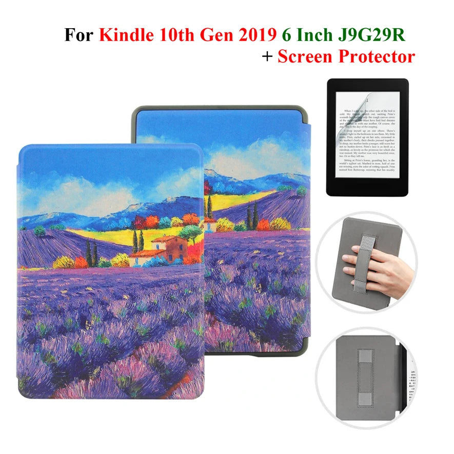 Hülle + Folie für Kindle 10. Gen 6 Zoll