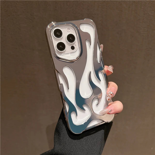 Luxury 3D Flame Case for iPhone 17, Silicone