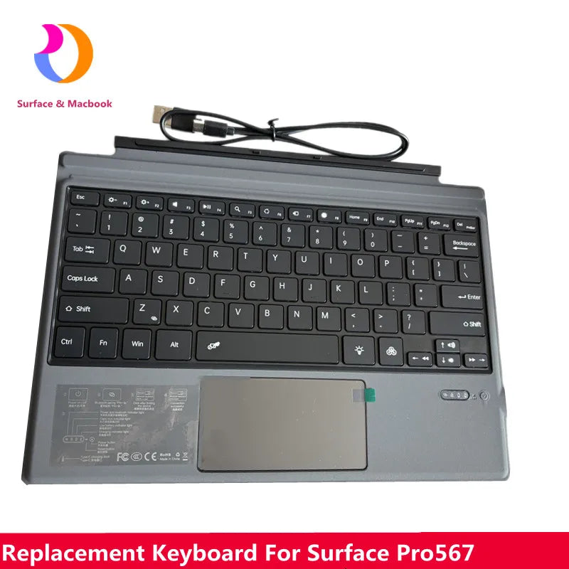 Bluetooth Tastatur mit Hintergrundbeleuchtung for Surface Pro