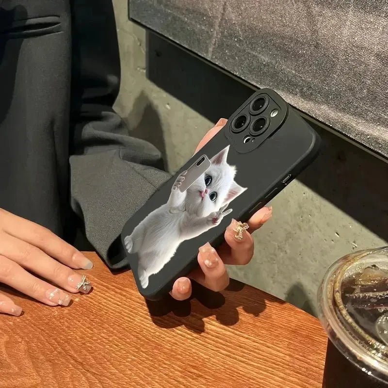 Süße Katzen Silikon Handyhülle iPhone Stoßfest Softcover