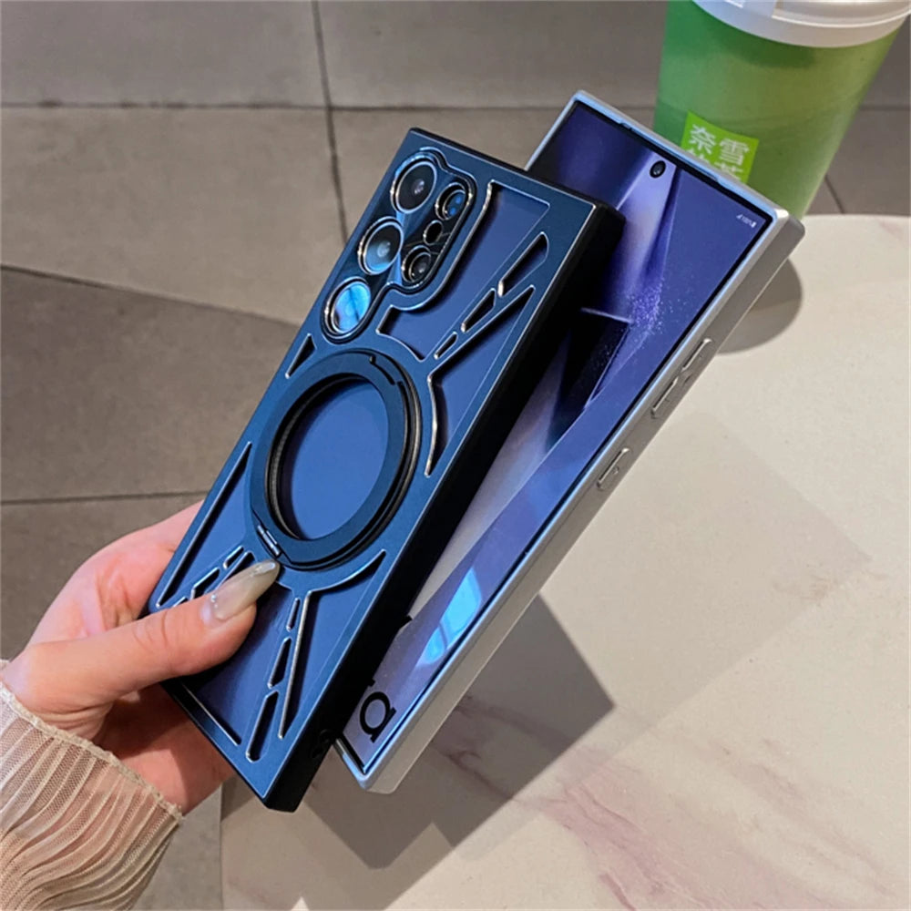 Magnetische Hülle mit Ringhalter für Galaxy S25 Ultra