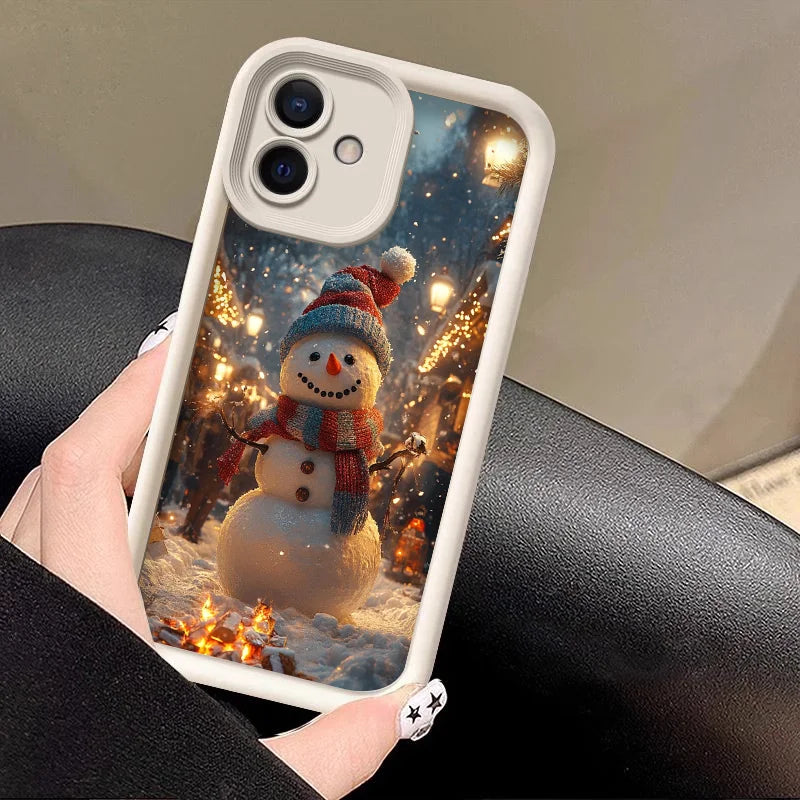 Weiche Schneemann Silikonhülle für Google Pixel 7 8 und 9 TPU Schutz