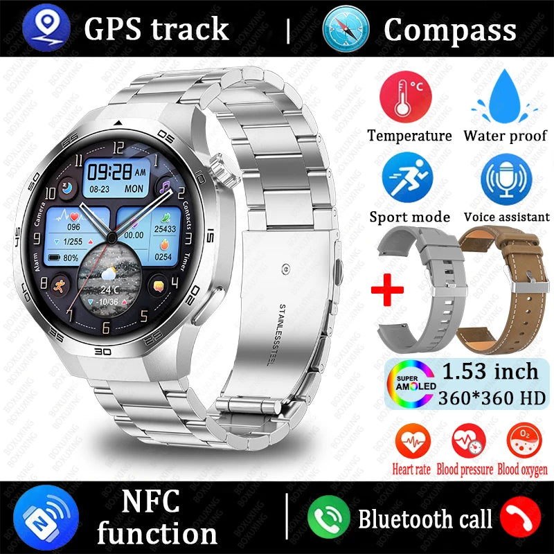 2025 Neue 5 MAX Smartwatch HD AMOLED GPS NFC Anruf
