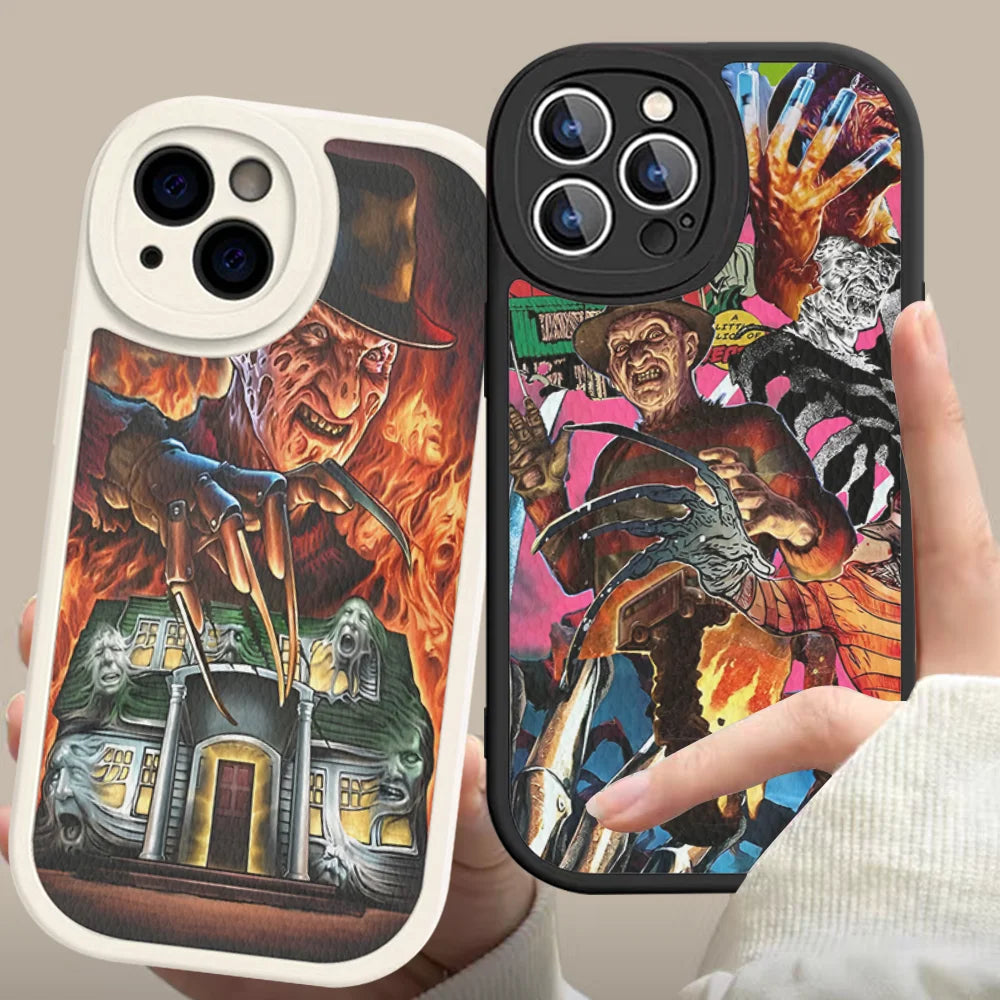 Freddy Krueger Horror Leather Case for iPhone Models