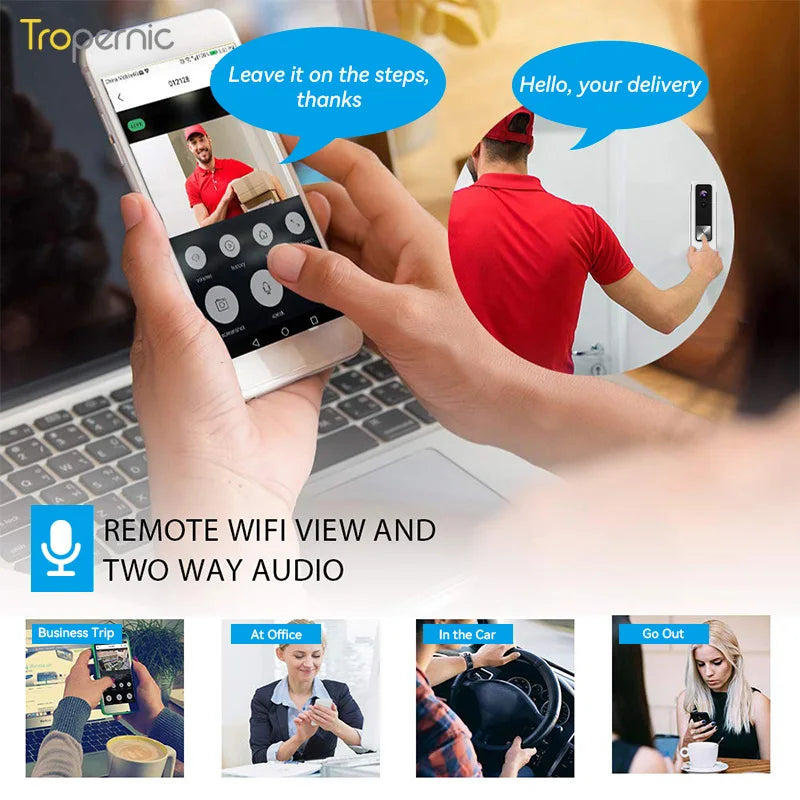 Wasserdichte Wifi Video-Türklingel 1080P Tuya App