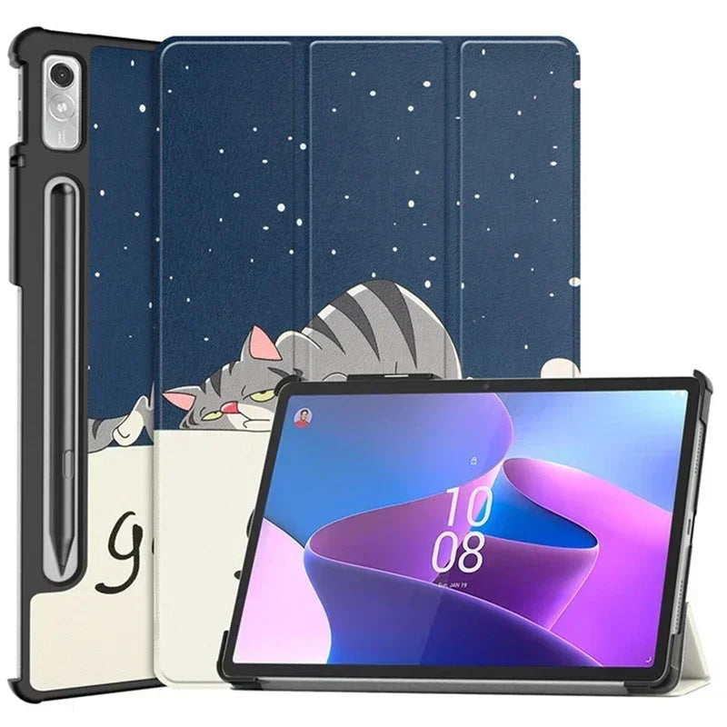 Für Lenovo Xiaoxin Pad Pro 12,7 zoll 2023 TB-370FU Tri-Folding Stand Smart Tablet Fall Für Lenovo Tab P12 Fall 12 7 Abdeckung funda
