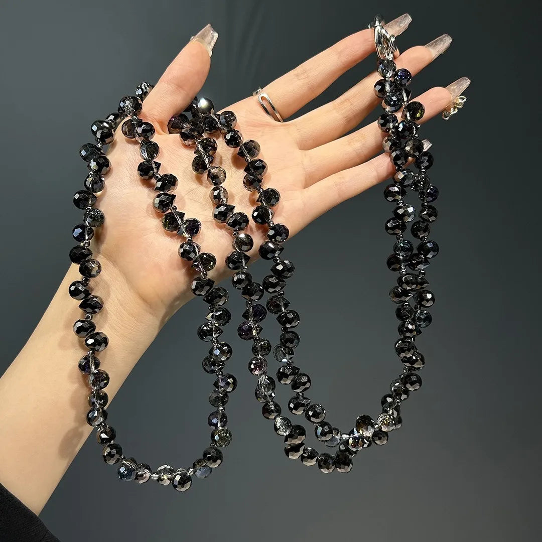 Langes Telefon-Lanyard mit Kristallperlen und Wassertropfen