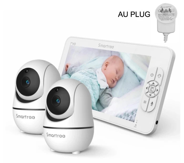 7" HD Video Baby Monitor with 2 Cameras and Zoom