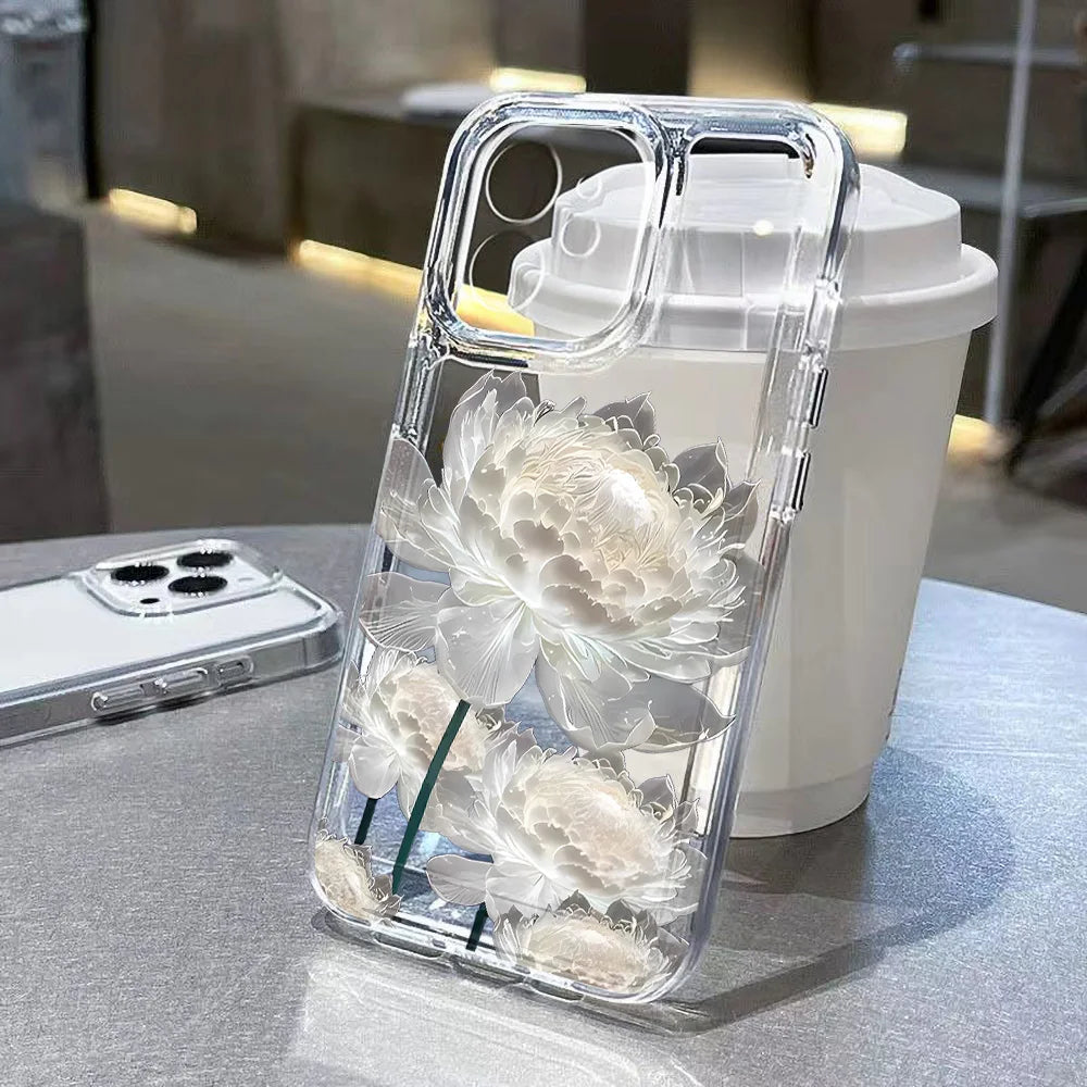 Lotusblume iPhone Hülle Transparent
