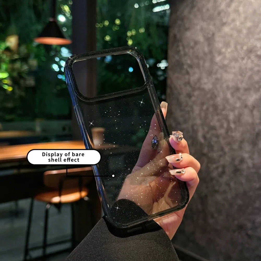 Transparente Glitzer Hülle für iPhone 17 Pro Max