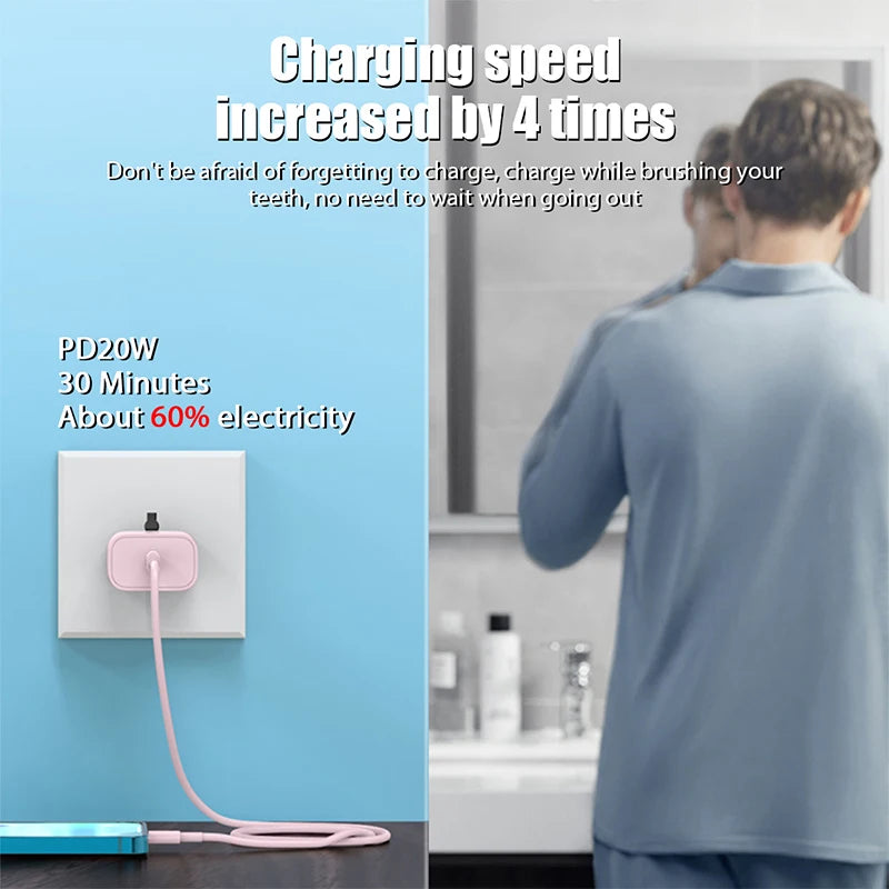 2er-Set Schnellladegerät USB C mit Kabel