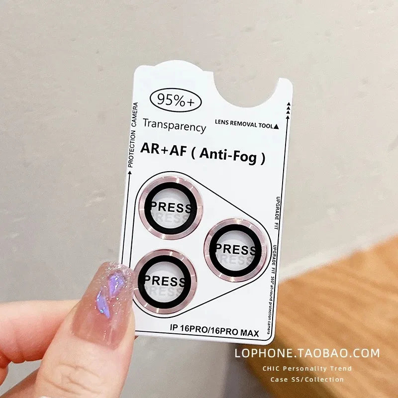 Blaues Metall Kameraobjektiv Schutz für iPhone 17