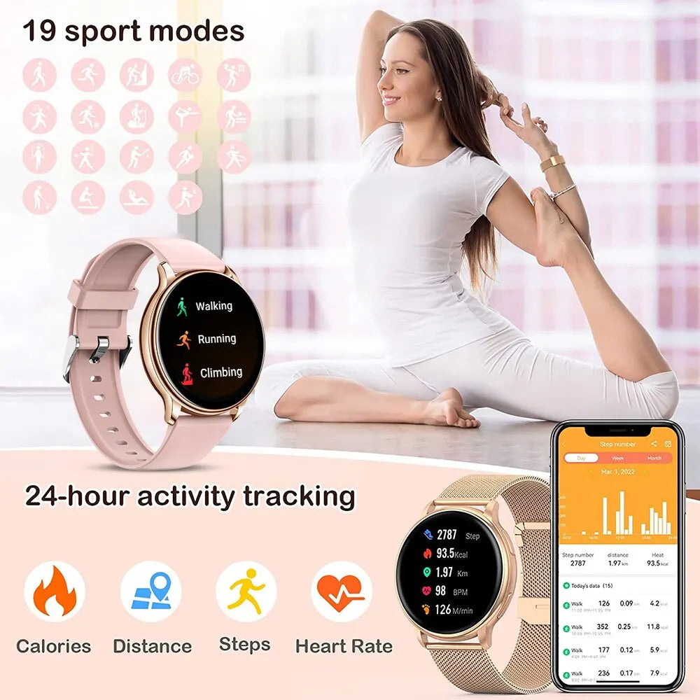 Mevaden Y22 Smartwatch mit Bluetooth-Anruf & Fitness