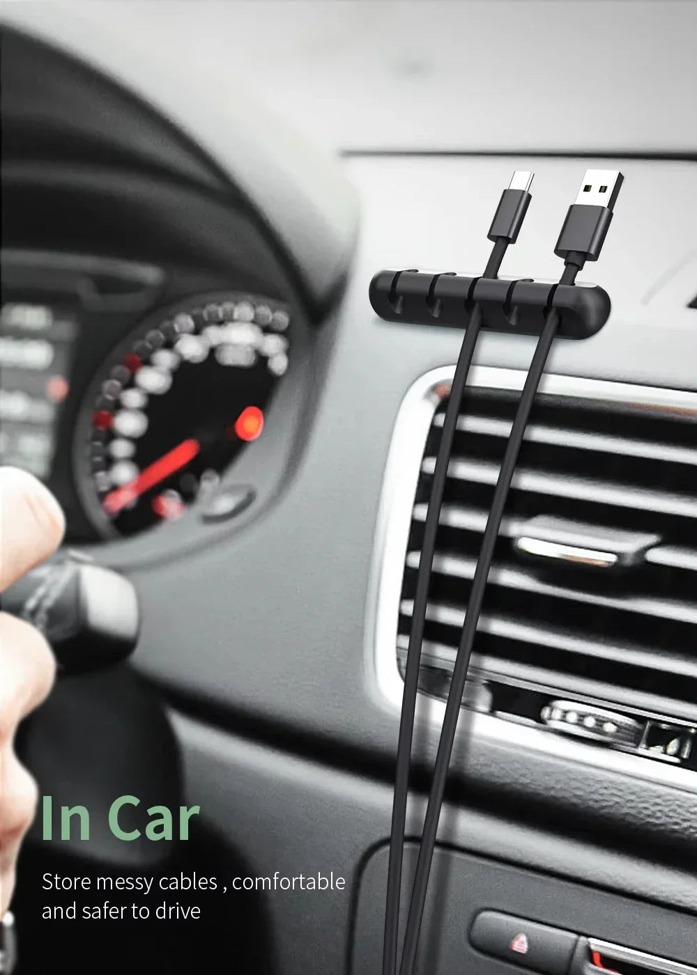 Selbstklebende Kabelclips für Schreibtisch & USB