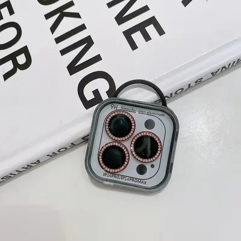 Diamant Kameraobjektiv-Schutz für iPhone 12–16 Pro Max