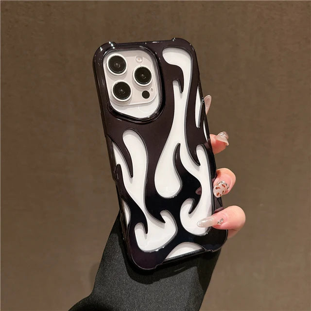 Luxury 3D Flame Case for iPhone 17, Silicone