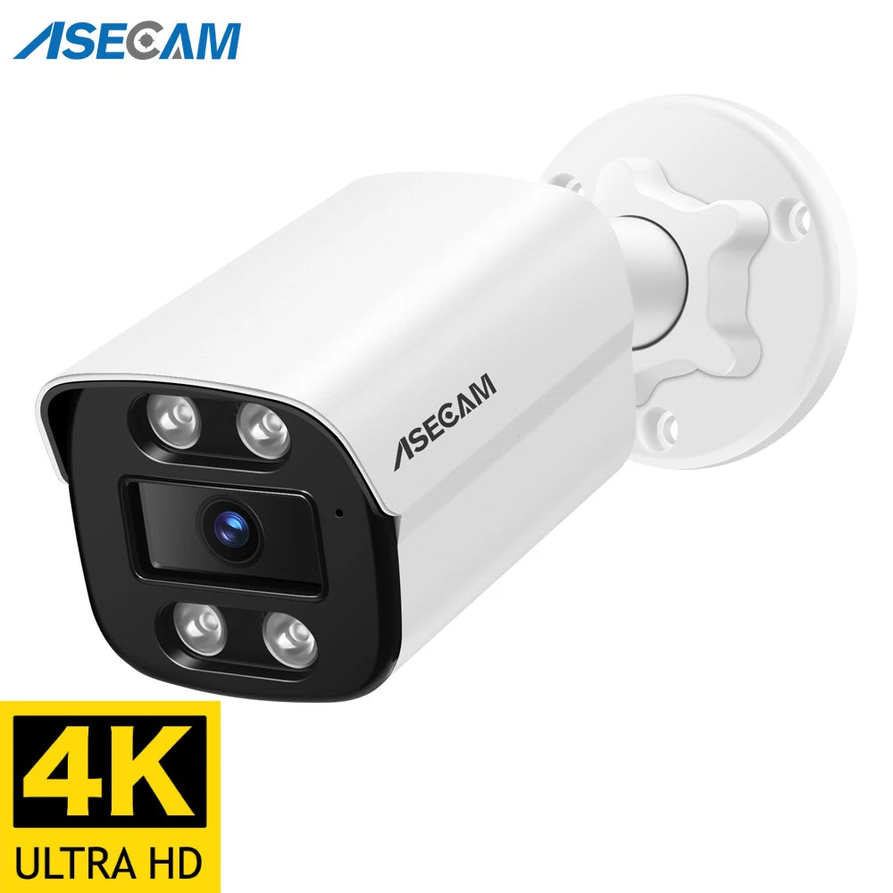 New 4K 8MP PoE IP Camera Outdoor Audio