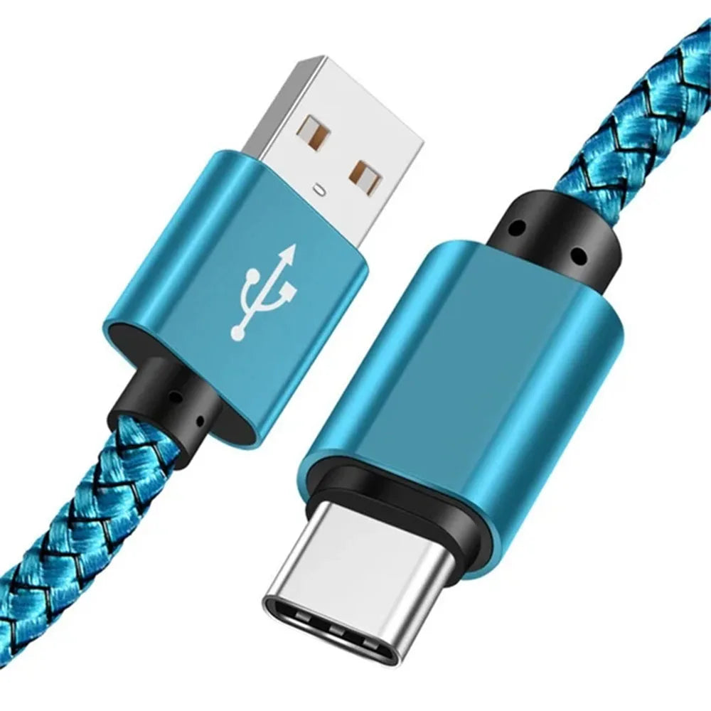 Nylon USB A auf Typ C Ladekabel