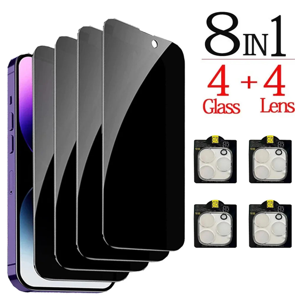 1-4 pieces iPhone anti-spy glass