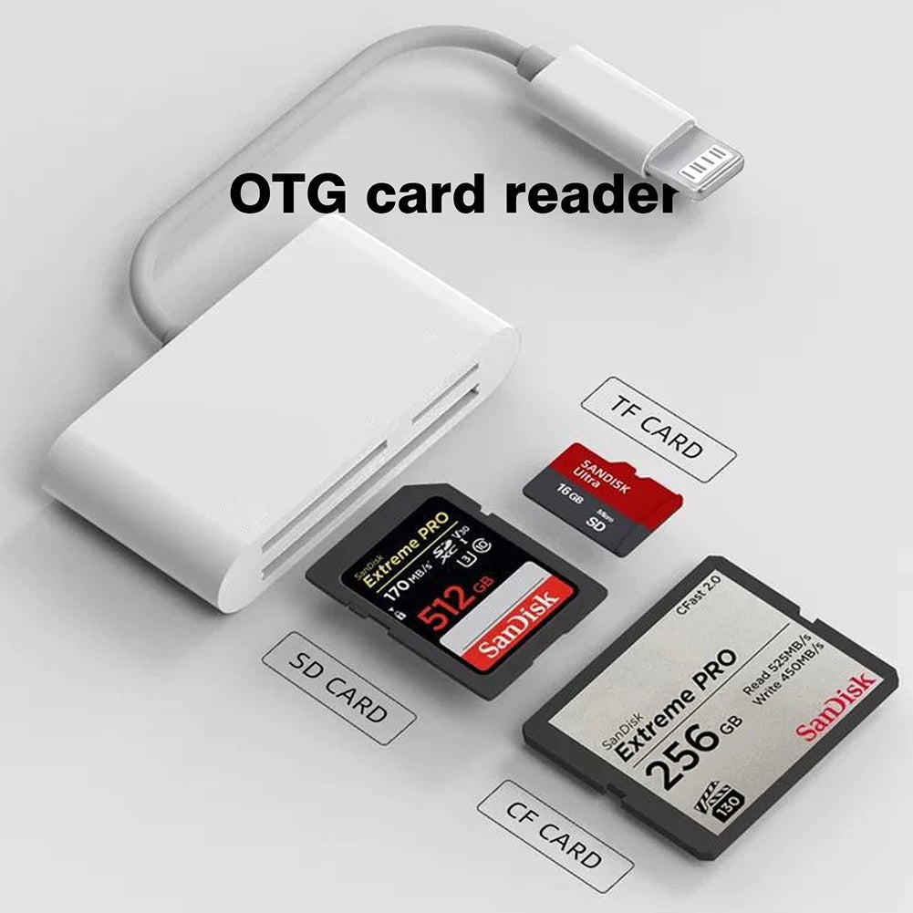 3-in-1 Kartenleser Adapter für iPhone & iOS