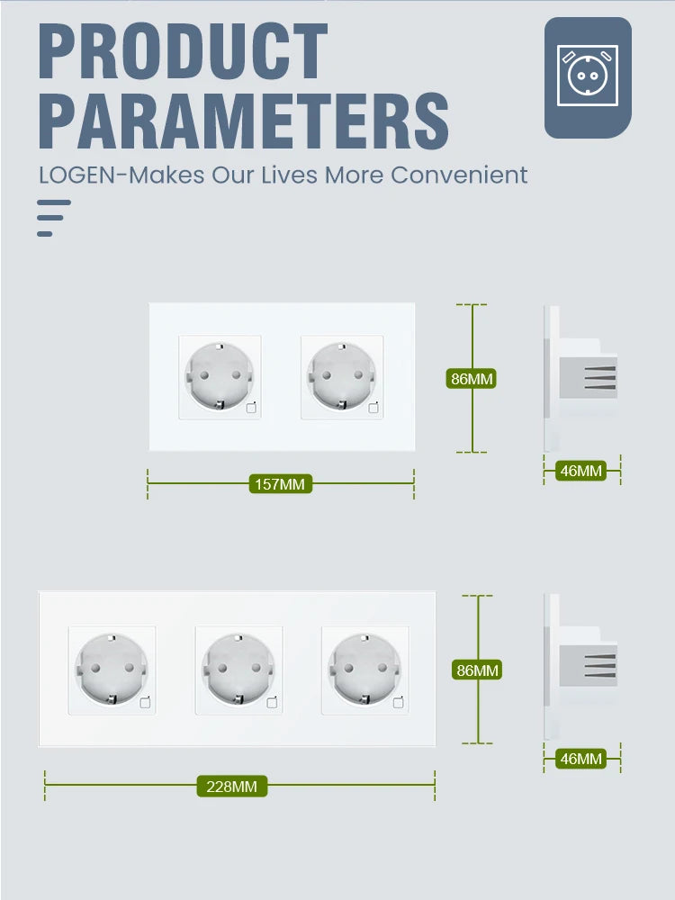 Smart WiFi socket EU USB Type-C Timer Alexa