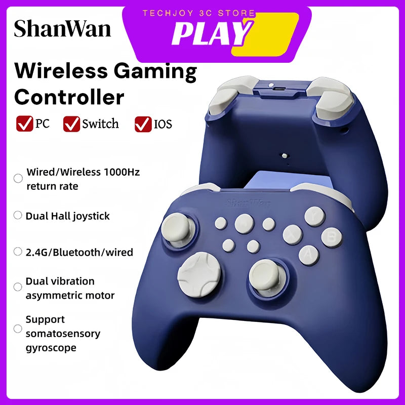 ShanWan Wireless Bluetooth Gamepad mit Hall Joystick