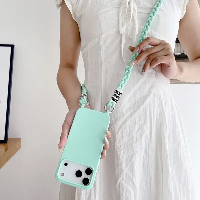 Luxus Lanyard-Hülle mit Band für iPhone 11–17