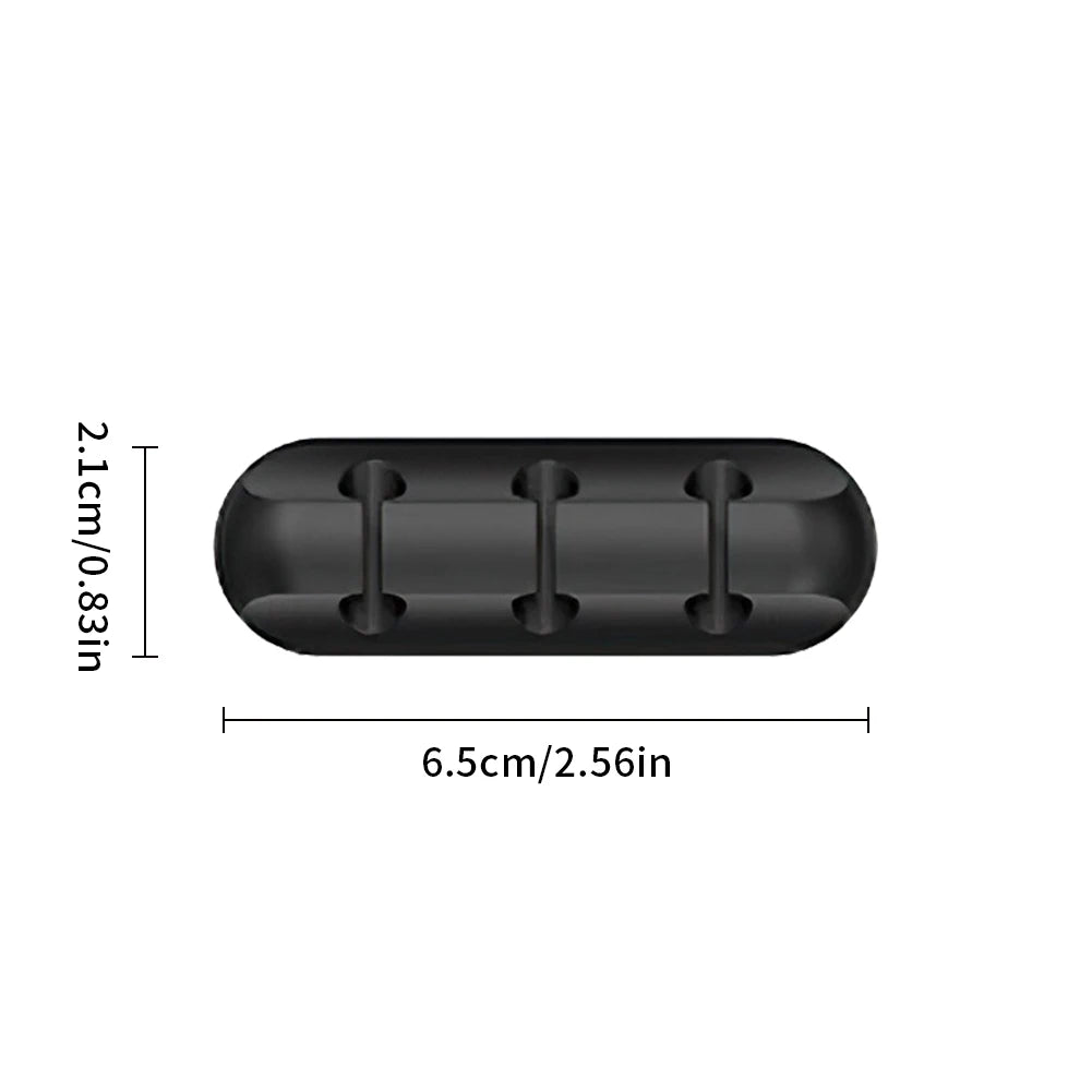 Flexible 3-Loch Desktop-Kabel-Organizer aus Silikon