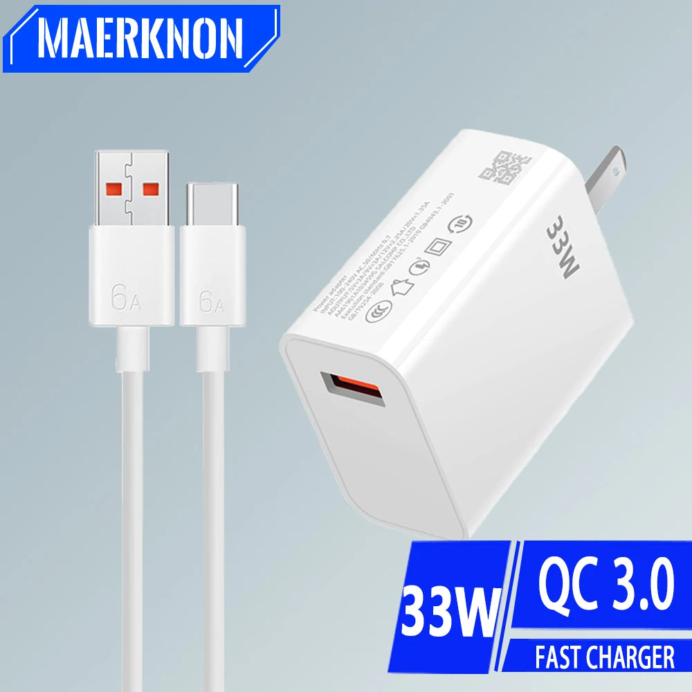 33W USB Schnellladegerät EU/US Stecker