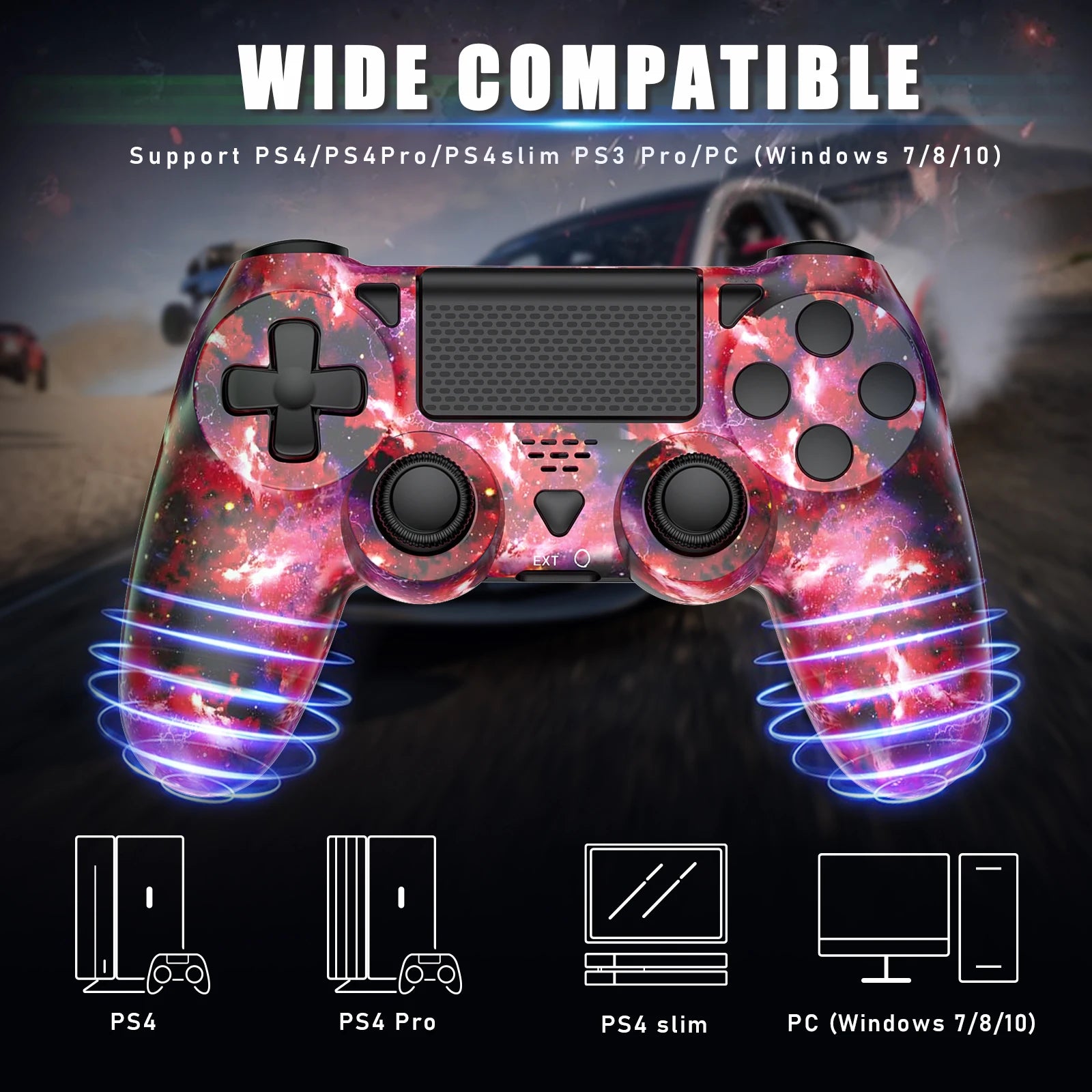 Bluetooth Wireless Gamepad for PS4 & PC