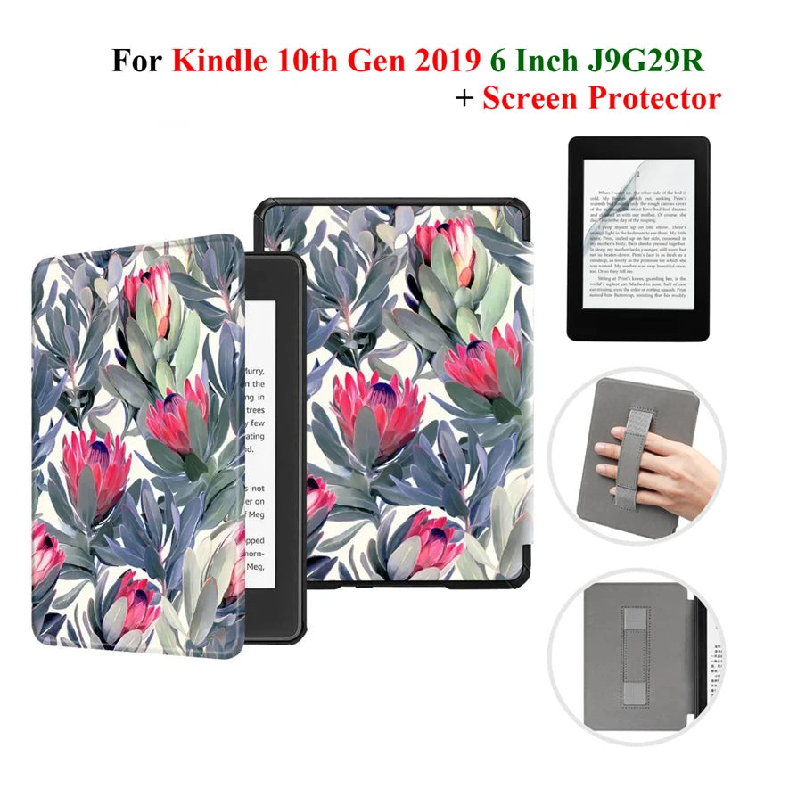 Hülle + Folie für Kindle 10. Gen 6 Zoll
