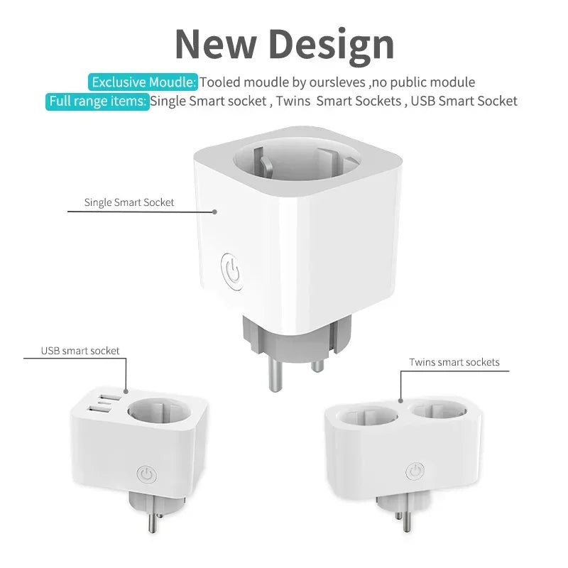 Tuya Smart Plug EU mit App, Alexa & Strommessung