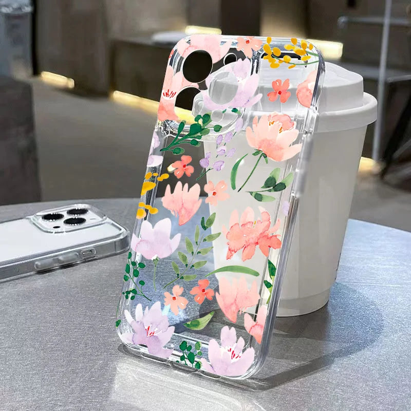 Blumen-Silikonhülle für Xiaomi & POCO Modelle