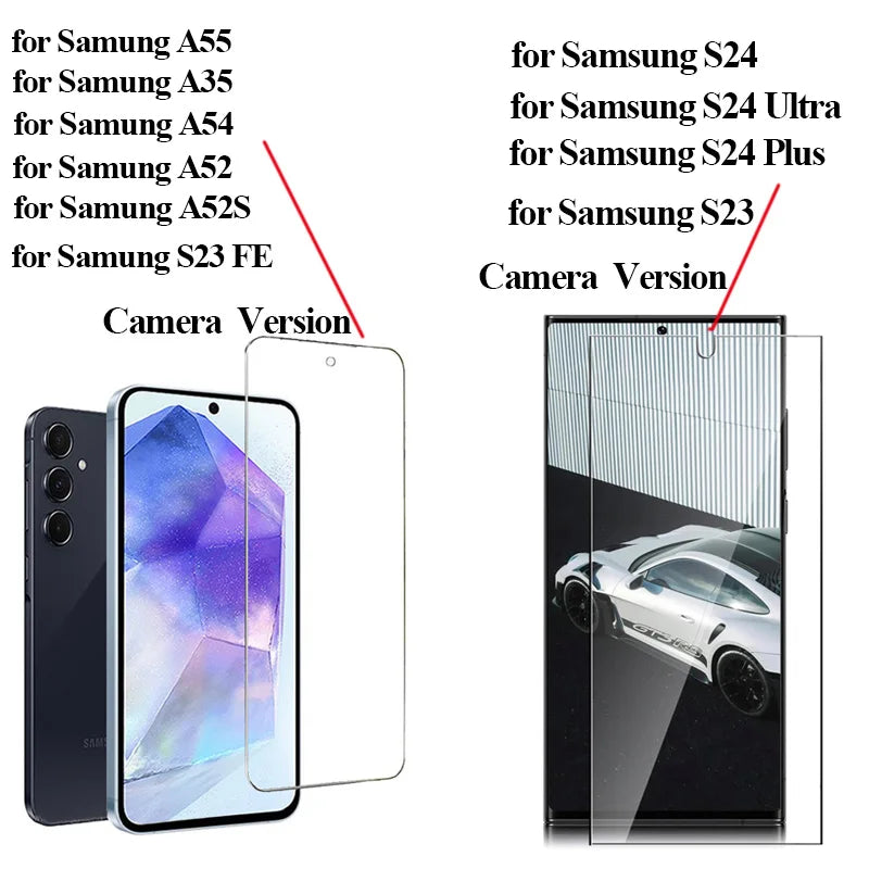 HD Schutzglas für Samsung S21–S25, A35–A55