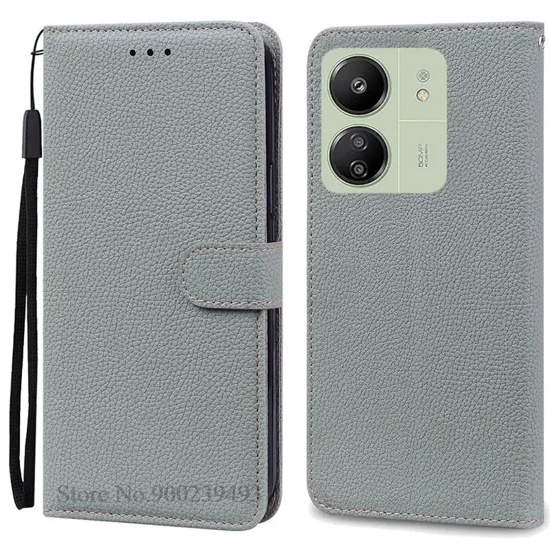 Leder Klapphülle für Redmi 13C