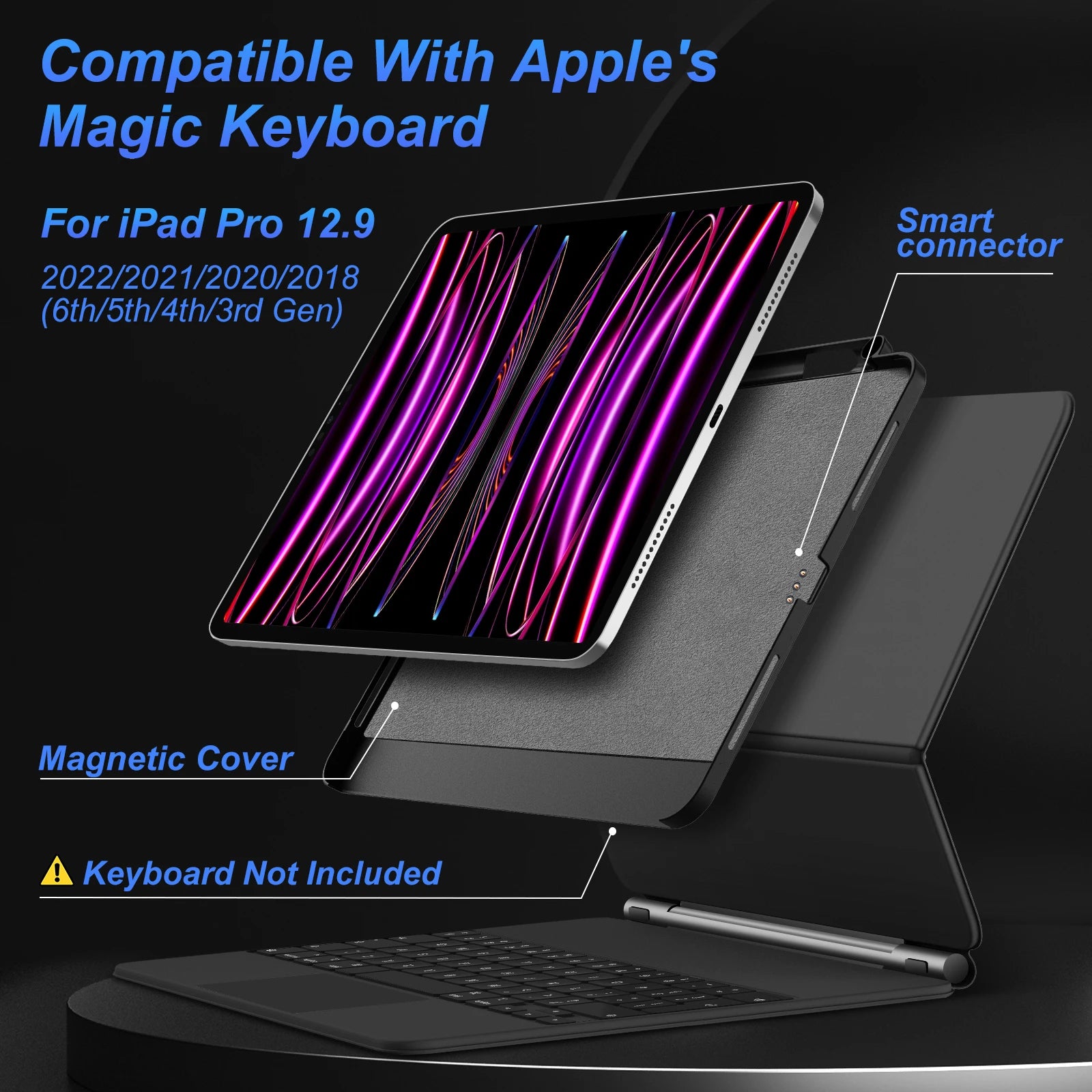 Magnetische iPad Hülle mit Stifthalter