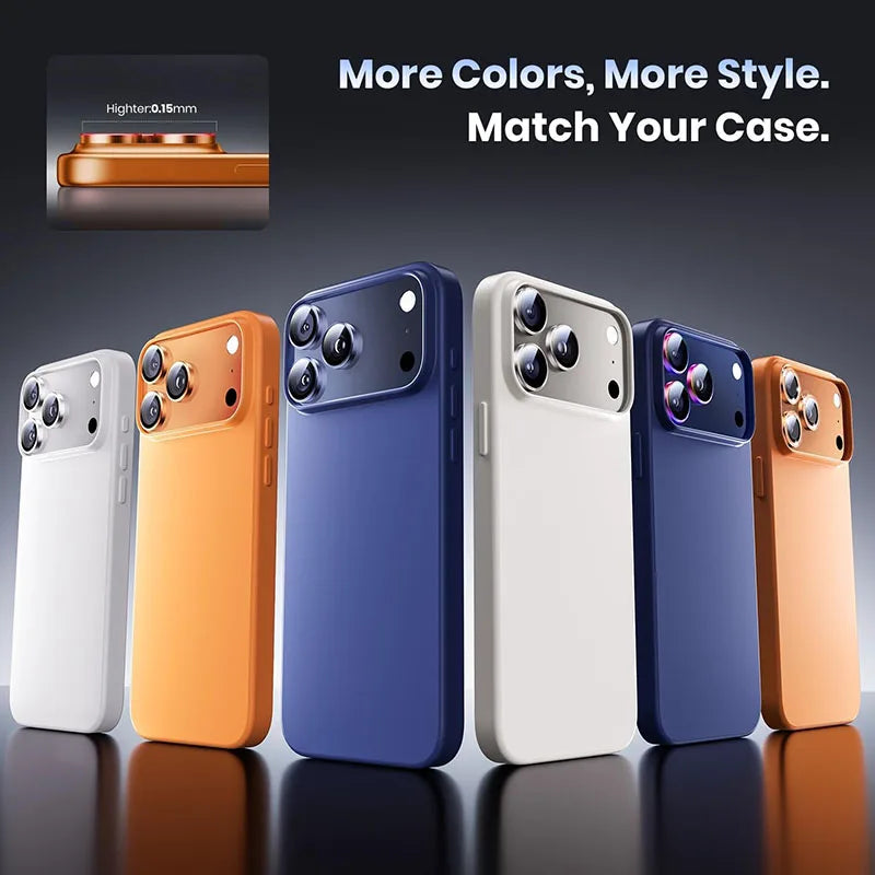 Aluminum camera lens protector glass for iPhone 17 Pro Max