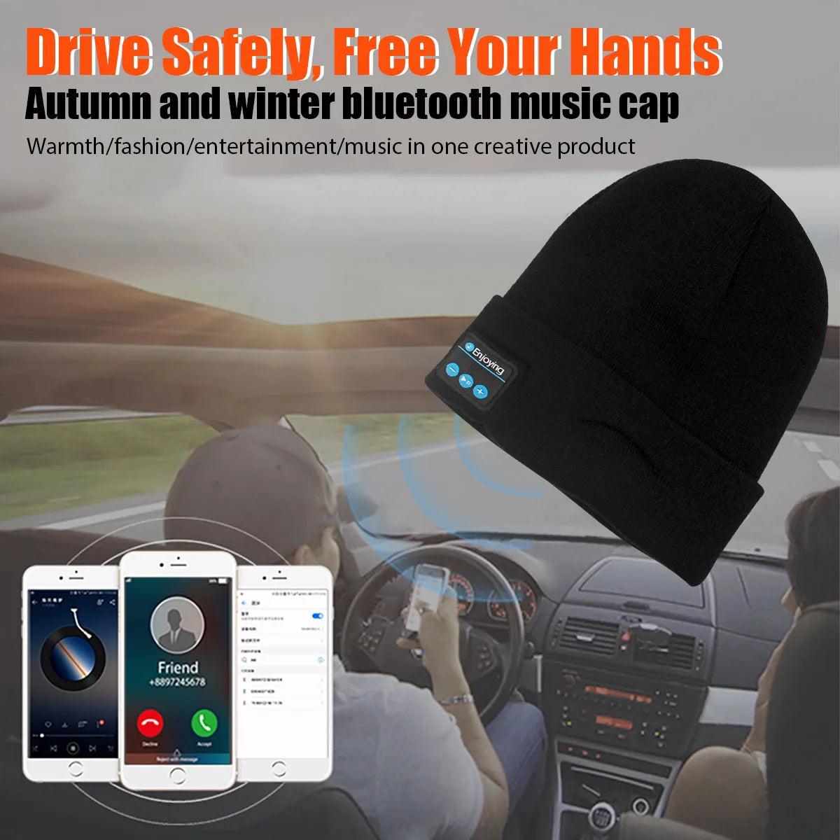 Kabellose Bluetooth Kopfhörer Mütze