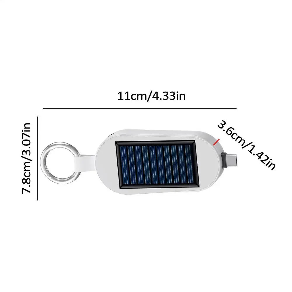 Mini Solar Keychain Powerbank with Fast Charging