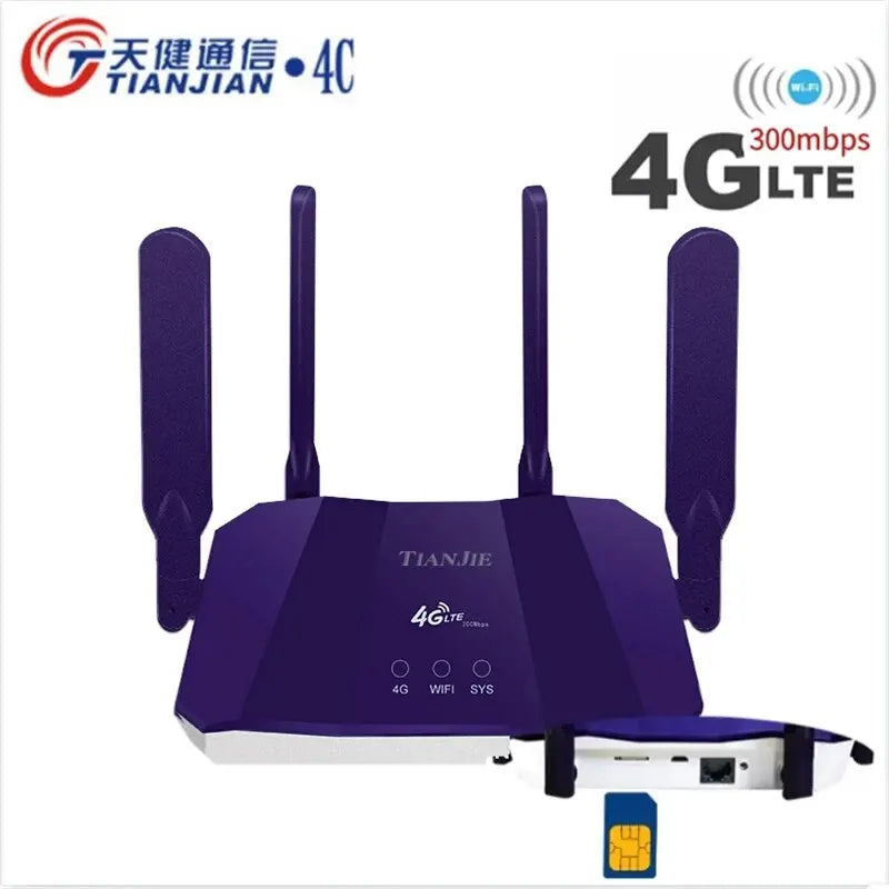 Tianjie 4G LTE WLAN Router mit SIM Slot