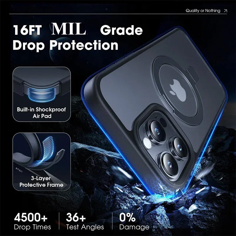 Magnethülle mit Ring für iPhone 12–16