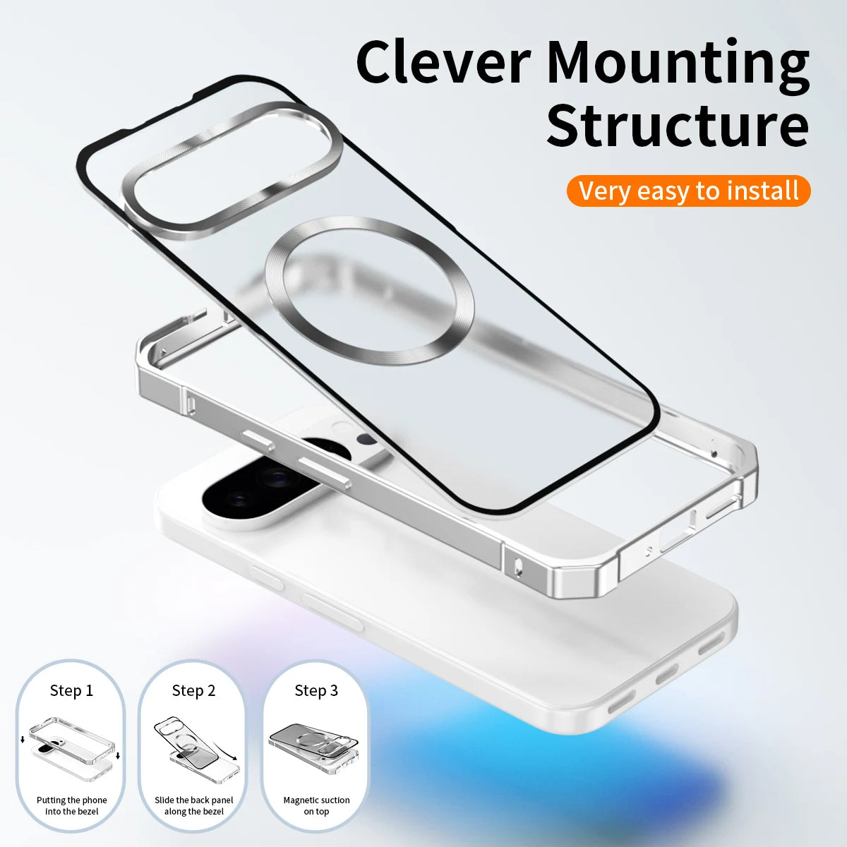 Aluminium Metallhülle für Google Pixel 10, Stoßfest