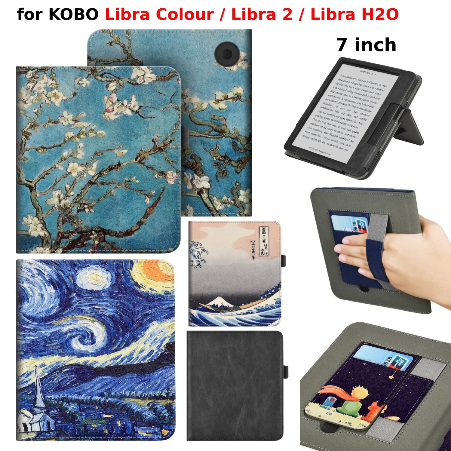 Hülle für Kobo Libra Color/2/H2O 7 Zoll