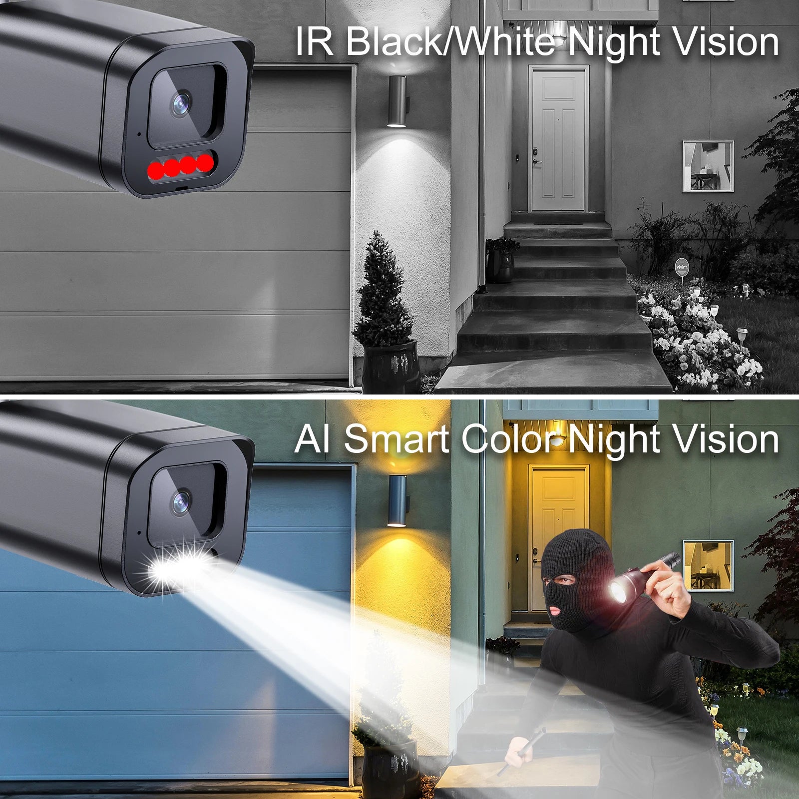 4K 8MP PoE Outdoor Camera with Audio & Night Vision Color